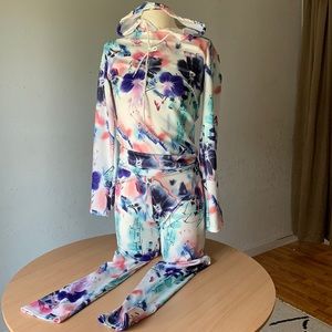 Leggings Hoodie Joggers Workout set long sleeve